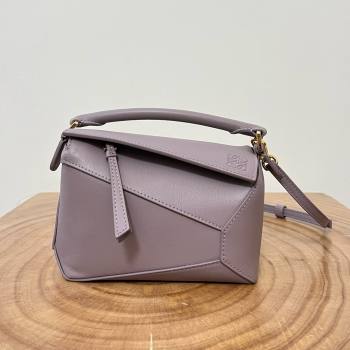 Loewe Mini Puzzle Bag in Classic Calfskin 9310 Taro Purple 2025 Top (KK-25042412)