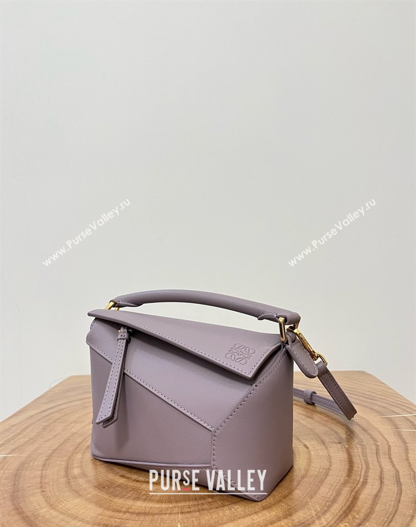Loewe Mini Puzzle Bag in Classic Calfskin 9310 Taro Purple 2025 Top (KK-25042412)