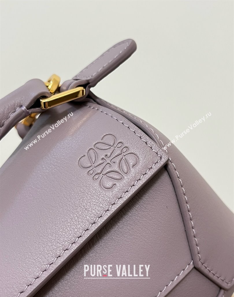 Loewe Mini Puzzle Bag in Classic Calfskin 9310 Taro Purple 2025 Top (KK-25042412)
