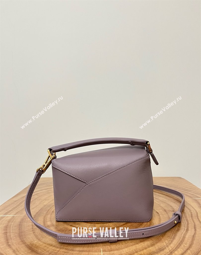 Loewe Mini Puzzle Bag in Classic Calfskin 9310 Taro Purple 2025 Top (KK-25042412)