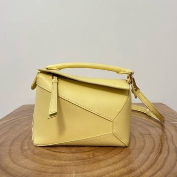 Loewe Mini Puzzle Bag in Classic Calfskin 9310 Yellow 2025 Top (KK-25042413)