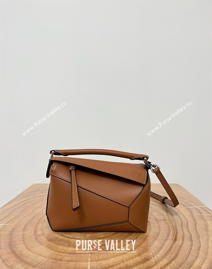 Loewe Mini Puzzle Bag in Classic Calfskin 9310 Caramel 2025 Top (KK-25042414)