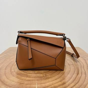 Loewe Mini Puzzle Bag in Classic Calfskin 9310 Caramel 2025 Top (KK-25042414)