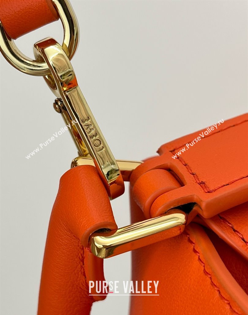 Loewe Mini Puzzle Bag in Classic Calfskin 9310 Orange 2025 Top (KK-25042415)