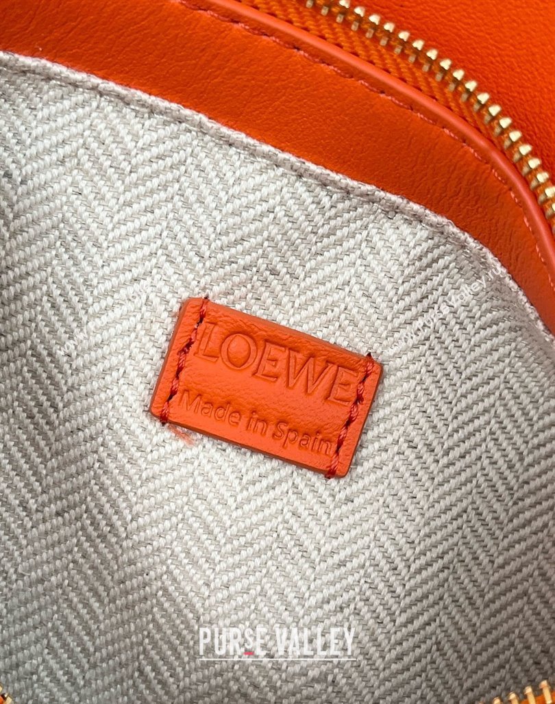 Loewe Mini Puzzle Bag in Classic Calfskin 9310 Orange 2025 Top (KK-25042415)