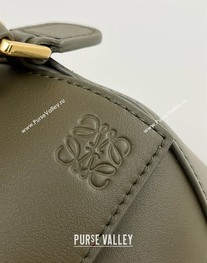 Loewe Mini Puzzle Bag in Classic Calfskin 9310 Khaki Green 2025 Top (KK-25042416)