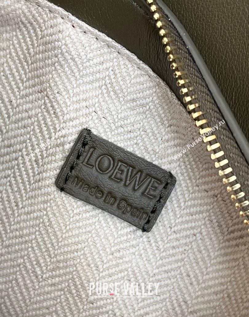 Loewe Mini Puzzle Bag in Classic Calfskin 9310 Khaki Green 2025 Top (KK-25042416)