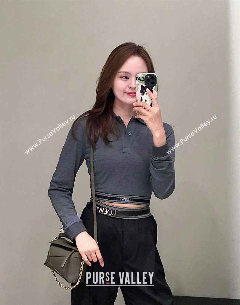 Loewe Mini Puzzle Bag in Classic Calfskin 9310 Khaki Green 2025 Top (KK-25042416)