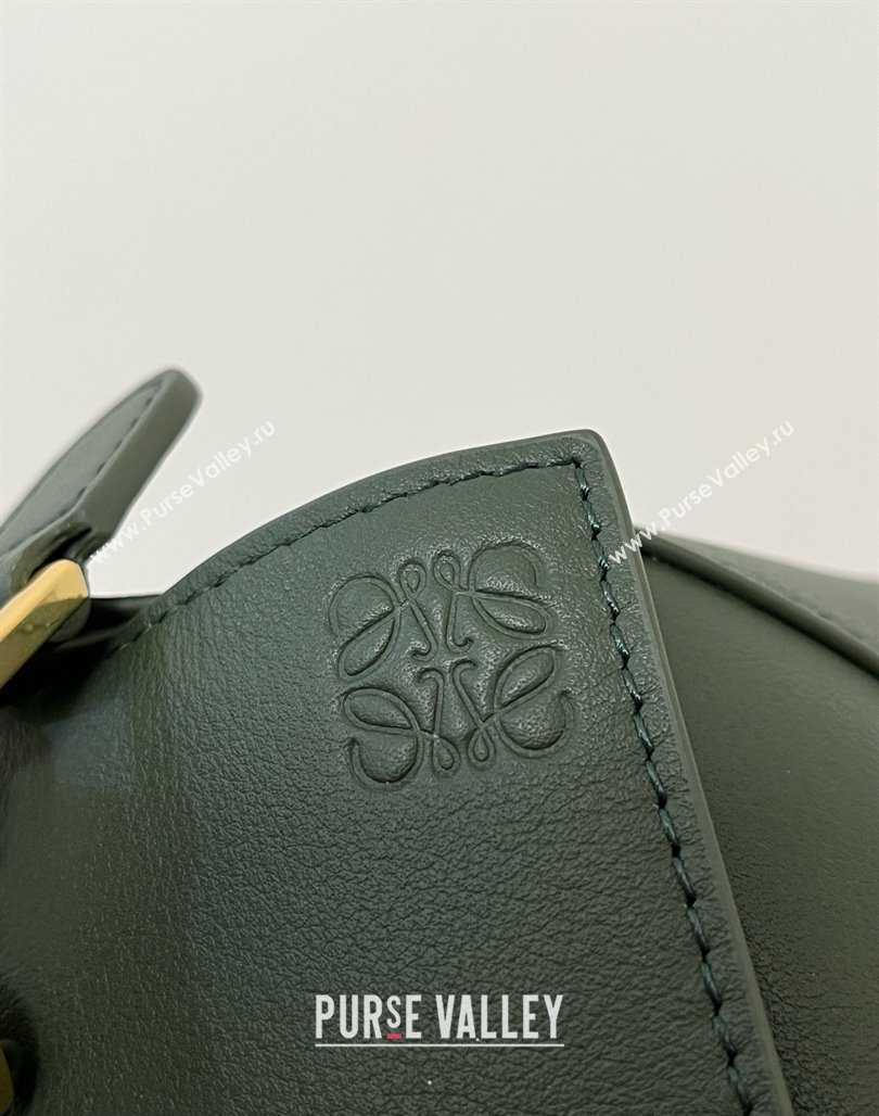 Loewe Mini Puzzle Bag in Classic Calfskin 9310 Bottle Green 2025 Top (KK-25042419)