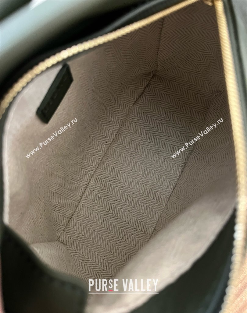 Loewe Mini Puzzle Bag in Classic Calfskin 9310 Bottle Green 2025 Top (KK-25042419)