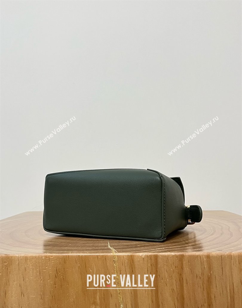 Loewe Mini Puzzle Bag in Classic Calfskin 9310 Bottle Green 2025 Top (KK-25042419)