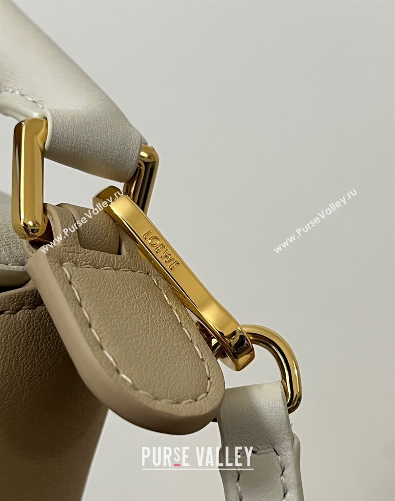 Loewe Mini Puzzle Bag in Classic Calfskin 9310 Beige/White 2025 Top (KK-25042420)