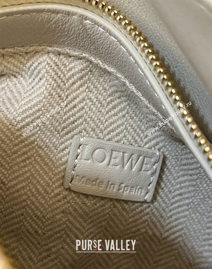 Loewe Mini Puzzle Bag in Classic Calfskin 9310 Beige/White 2025 Top (KK-25042420)