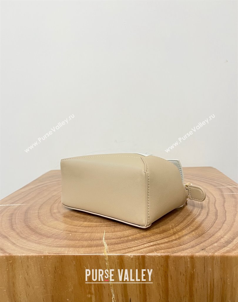 Loewe Mini Puzzle Bag in Classic Calfskin 9310 Beige/White 2025 Top (KK-25042420)