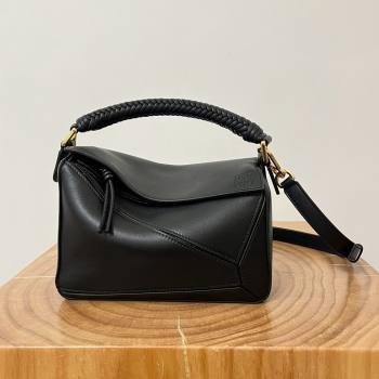 Loewe Small Puzzle Bag in Calfskin 9064 Black 2025 Top (KK-25042402)