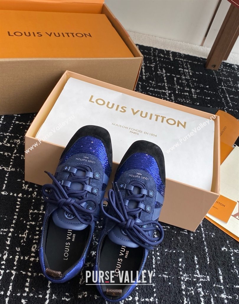 Louis Vuitton LV Sneakerina in Suede and Lambskin Blue Sequins 2025 (BLD-25042802)
