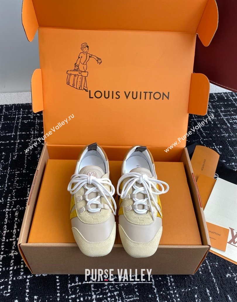 Louis Vuitton LV Sneakerina in Suede and Lambskin Beige 2025 (BLD-25042803)