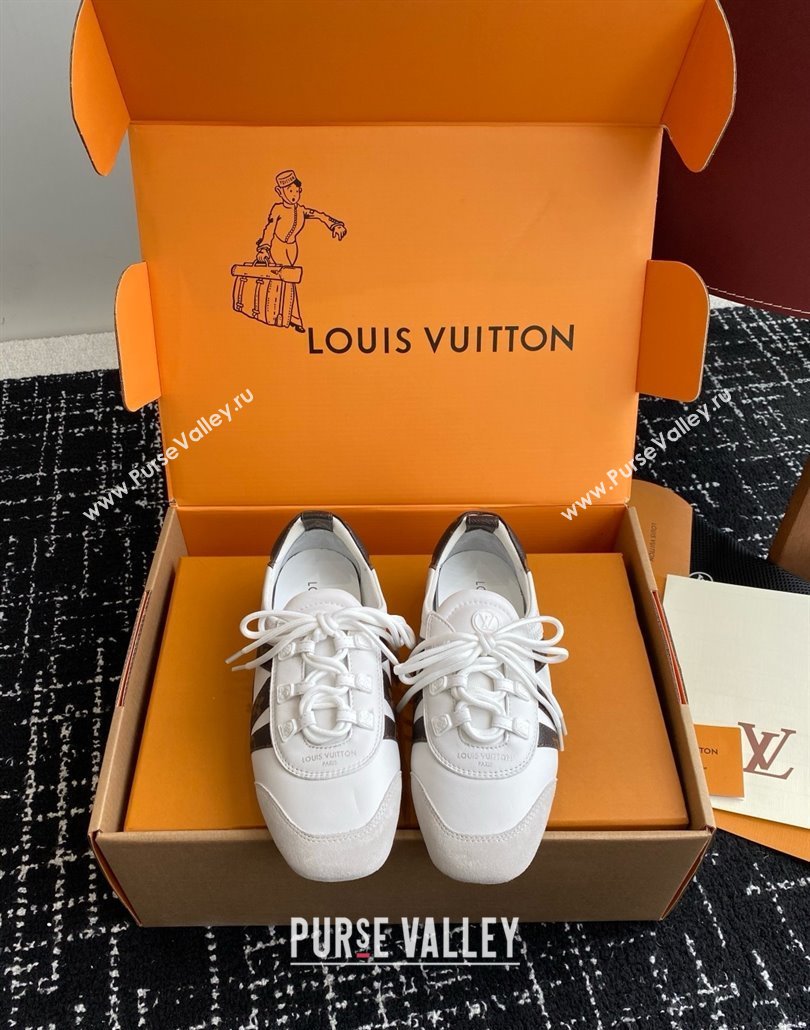 Louis Vuitton LV Sneakerina in Suede and Lambskin White 2025 (BLD-25042801)