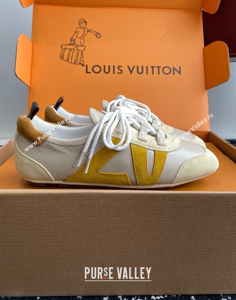 Louis Vuitton LV Sneakerina in Suede and Lambskin Beige 2025 (BLD-25042803)