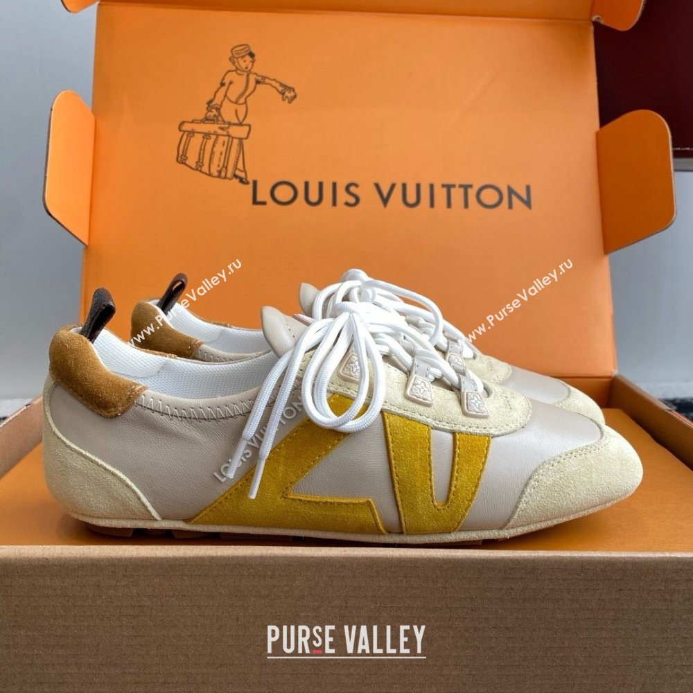 Louis Vuitton LV Sneakerina in Suede and Lambskin Beige 2025 (BLD-25042803)