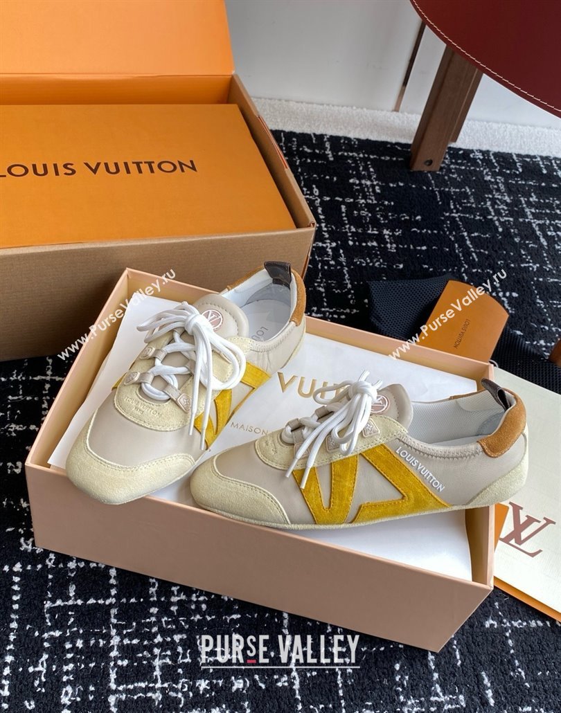 Louis Vuitton LV Sneakerina in Suede and Lambskin Beige 2025 (BLD-25042803)