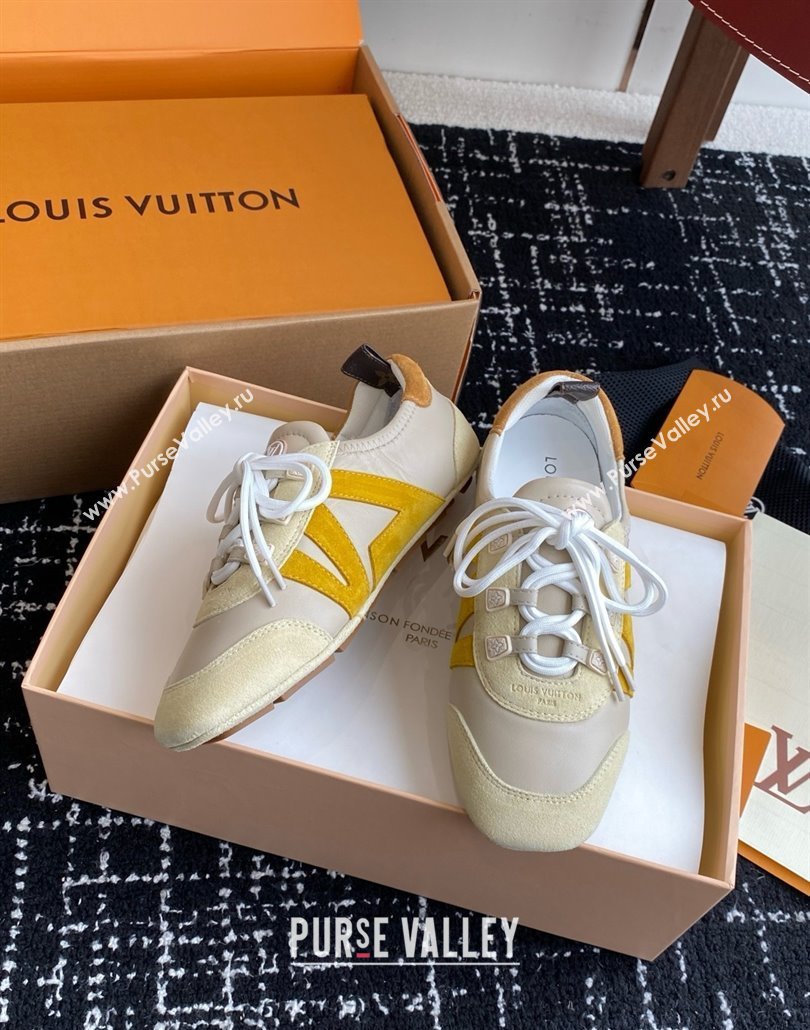 Louis Vuitton LV Sneakerina in Suede and Lambskin Beige 2025 (BLD-25042803)