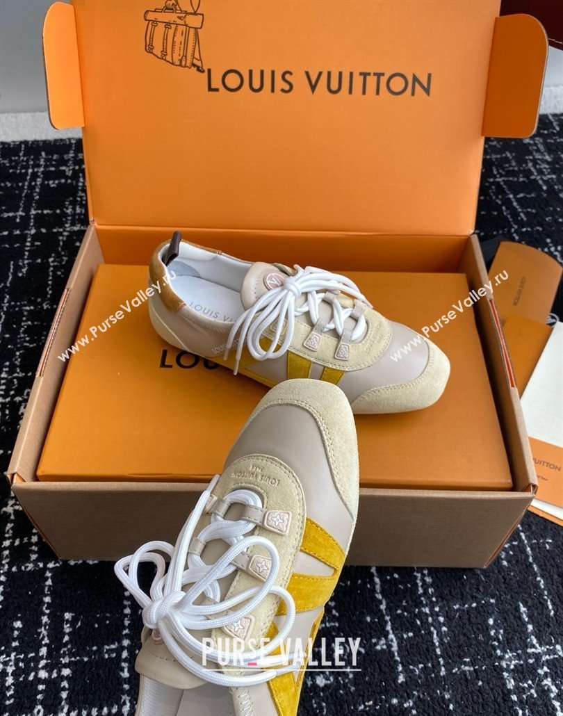 Louis Vuitton LV Sneakerina in Suede and Lambskin Beige 2025 (BLD-25042803)