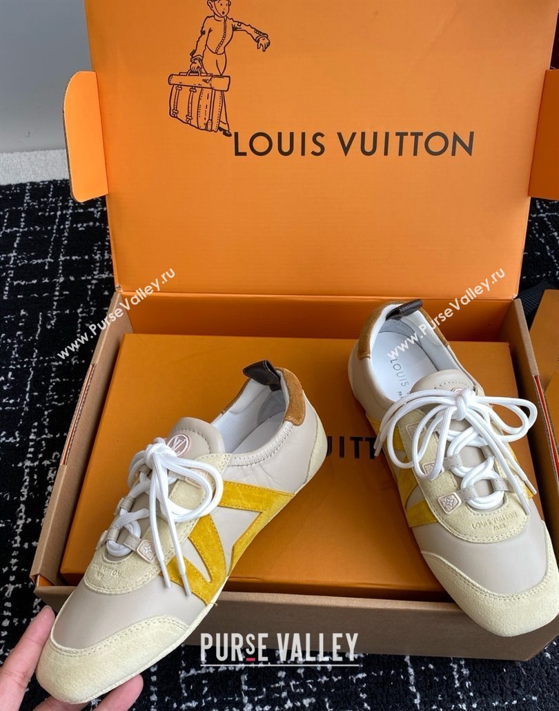 Louis Vuitton LV Sneakerina in Suede and Lambskin Beige 2025 (BLD-25042803)