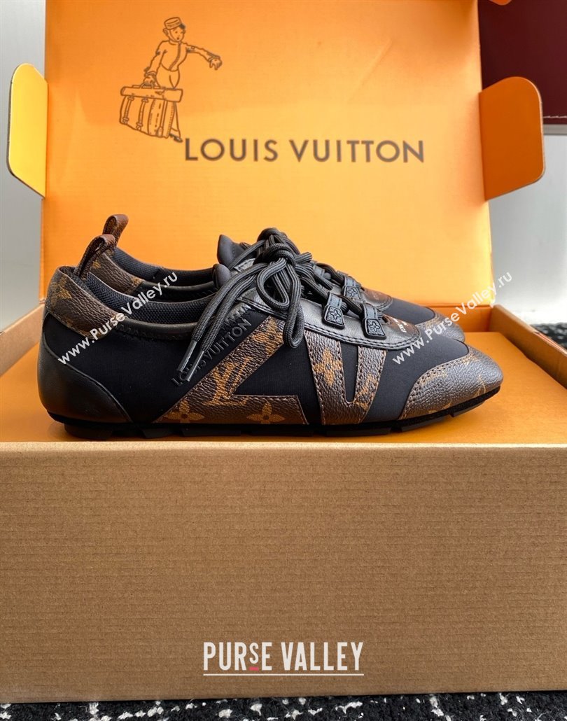 Louis Vuitton LV Sneakerina in Suede and Lambskin Monogram/Black 2025 (BLD-25042804)