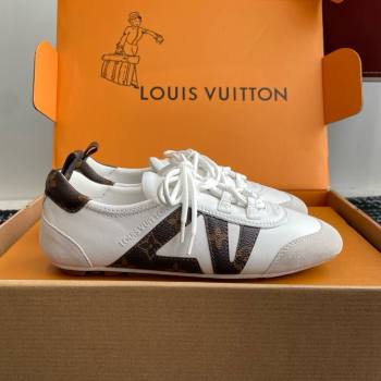 Louis Vuitton LV Sneakerina in Suede and Lambskin White 2025 (BLD-25042801)