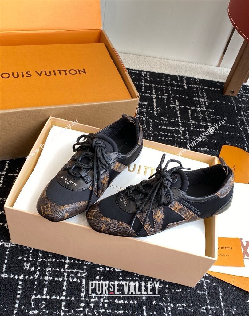 Louis Vuitton LV Sneakerina in Suede and Lambskin Monogram/Black 2025 (BLD-25042804)