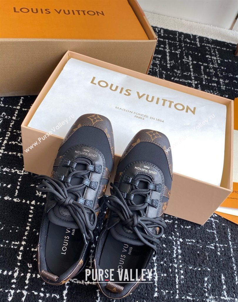 Louis Vuitton LV Sneakerina in Suede and Lambskin Monogram/Black 2025 (BLD-25042804)