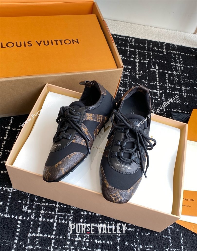 Louis Vuitton LV Sneakerina in Suede and Lambskin Monogram/Black 2025 (BLD-25042804)