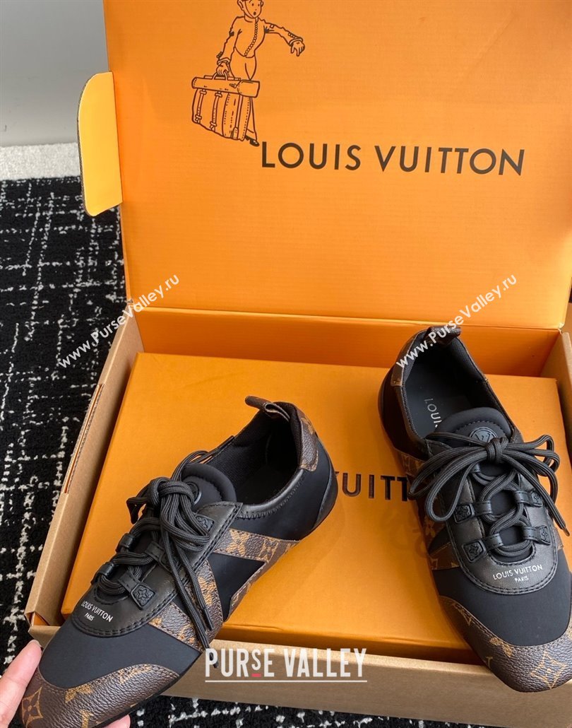 Louis Vuitton LV Sneakerina in Suede and Lambskin Monogram/Black 2025 (BLD-25042804)