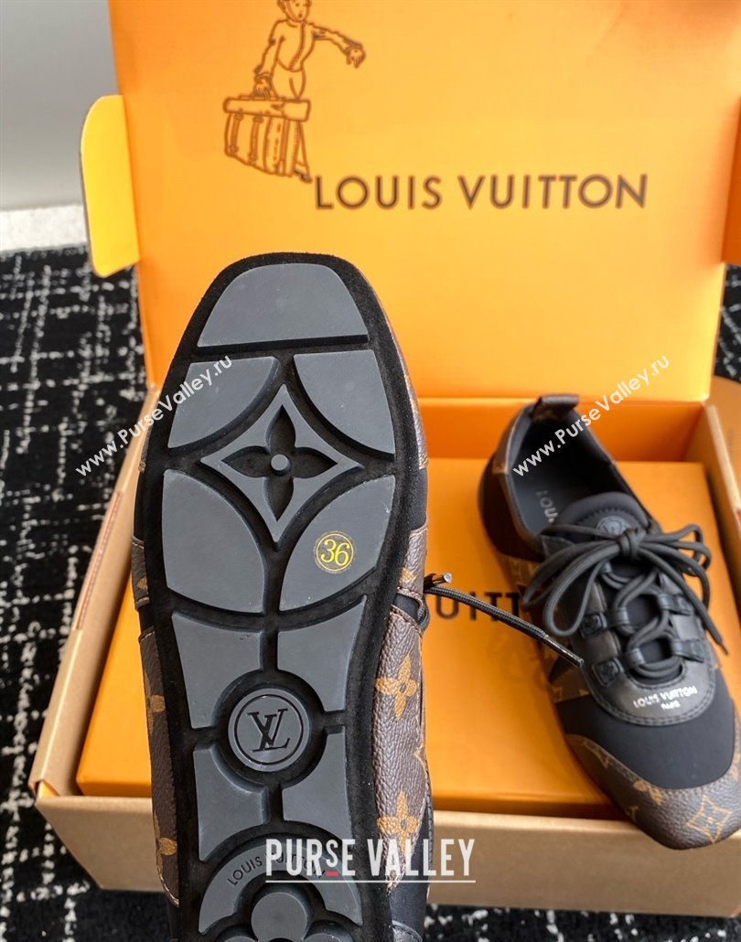 Louis Vuitton LV Sneakerina in Suede and Lambskin Monogram/Black 2025 (BLD-25042804)
