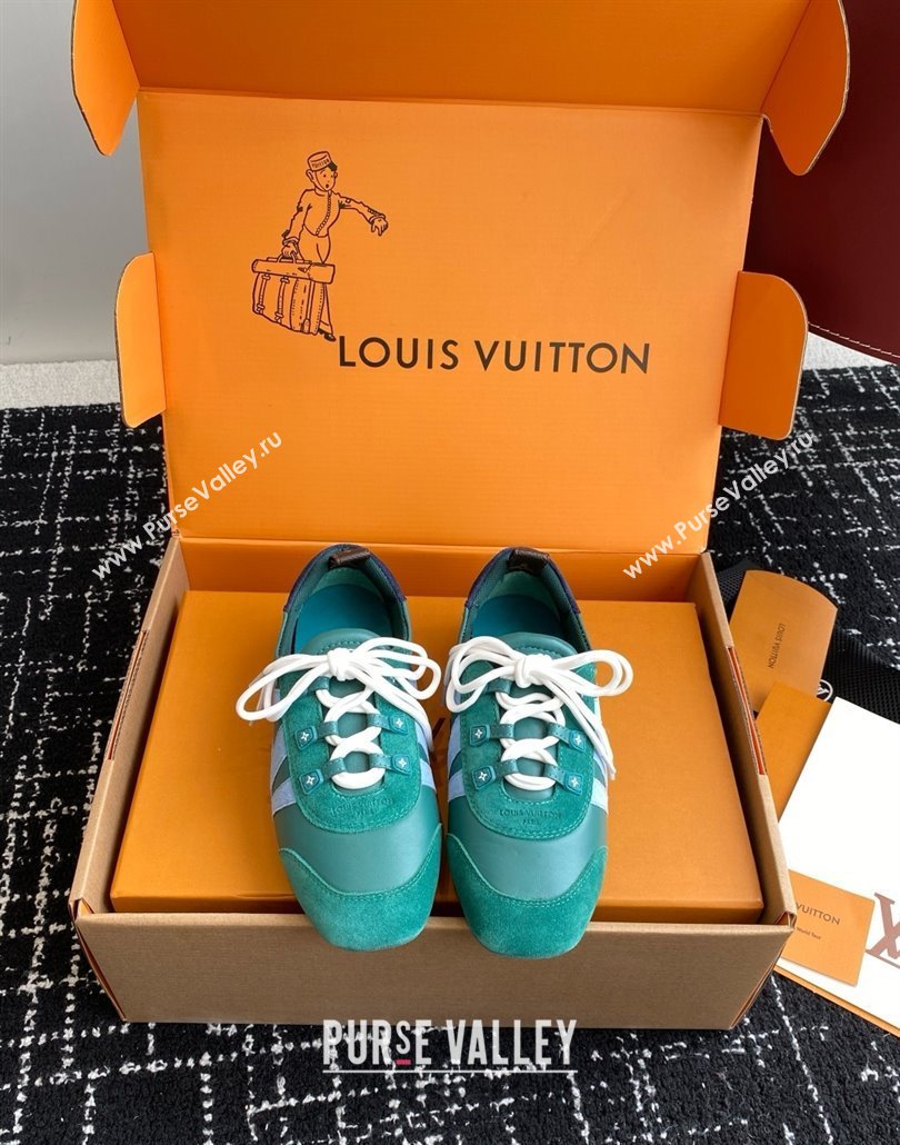 Louis Vuitton LV Sneakerina in Suede and Lambskin Green 2025 (BLD-25042805)