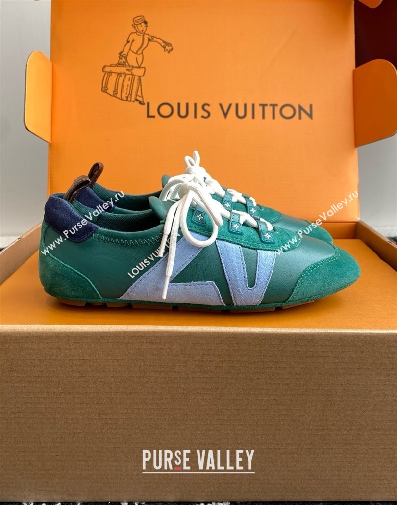 Louis Vuitton LV Sneakerina in Suede and Lambskin Green 2025 (BLD-25042805)