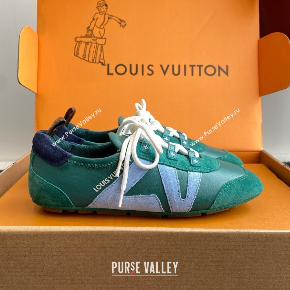 Louis Vuitton LV Sneakerina in Suede and Lambskin Green 2025 (BLD-25042805)