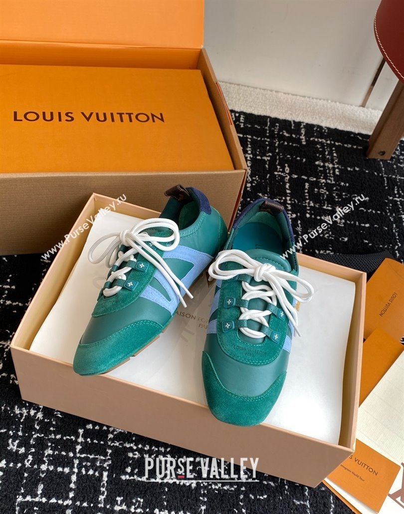 Louis Vuitton LV Sneakerina in Suede and Lambskin Green 2025 (BLD-25042805)