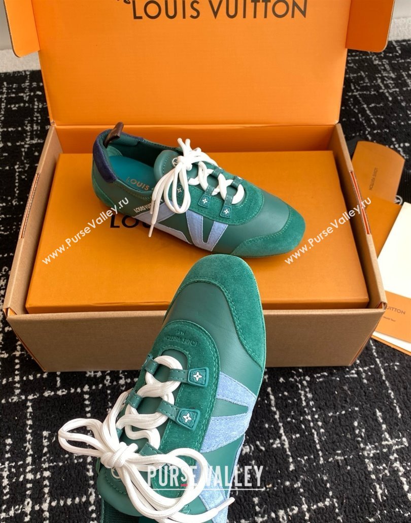 Louis Vuitton LV Sneakerina in Suede and Lambskin Green 2025 (BLD-25042805)