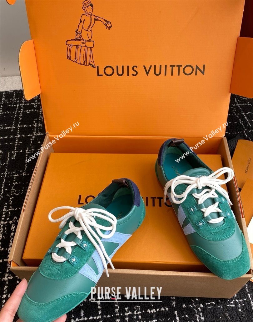 Louis Vuitton LV Sneakerina in Suede and Lambskin Green 2025 (BLD-25042805)