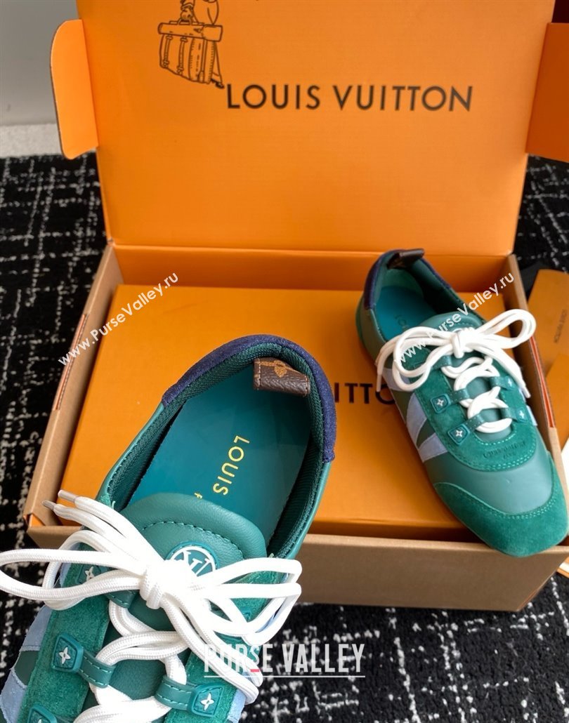 Louis Vuitton LV Sneakerina in Suede and Lambskin Green 2025 (BLD-25042805)