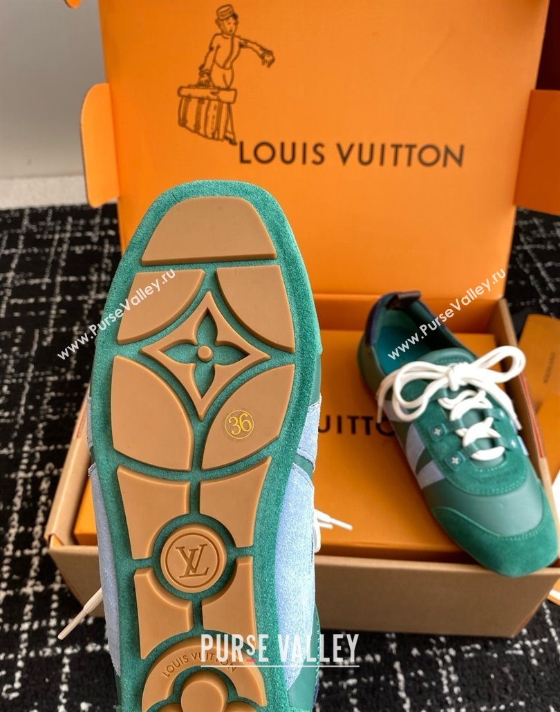 Louis Vuitton LV Sneakerina in Suede and Lambskin Green 2025 (BLD-25042805)