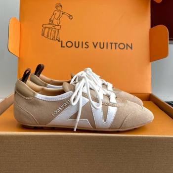 Louis Vuitton LV Sneakerina in Suede and Lambskin White/Beige 2025 (BLD-25042807)