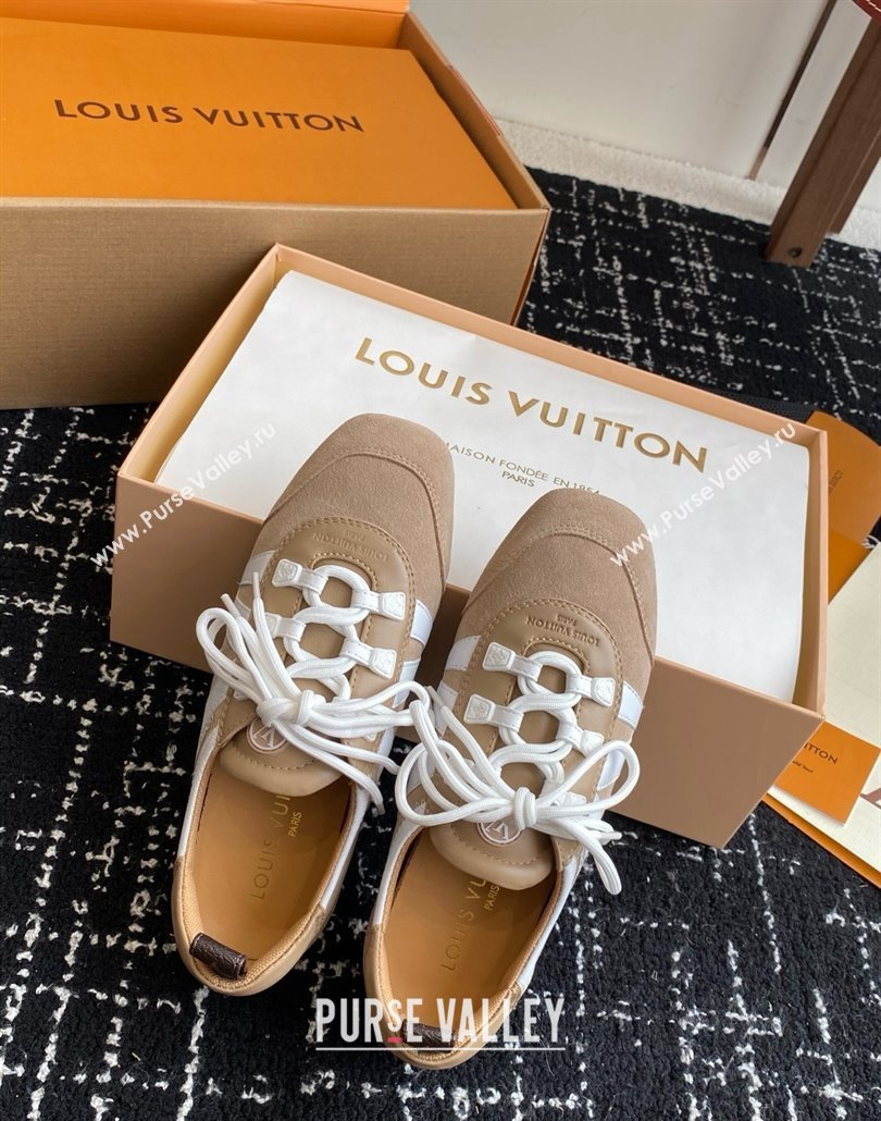 Louis Vuitton LV Sneakerina in Suede and Lambskin White/Beige 2025 (BLD-25042807)