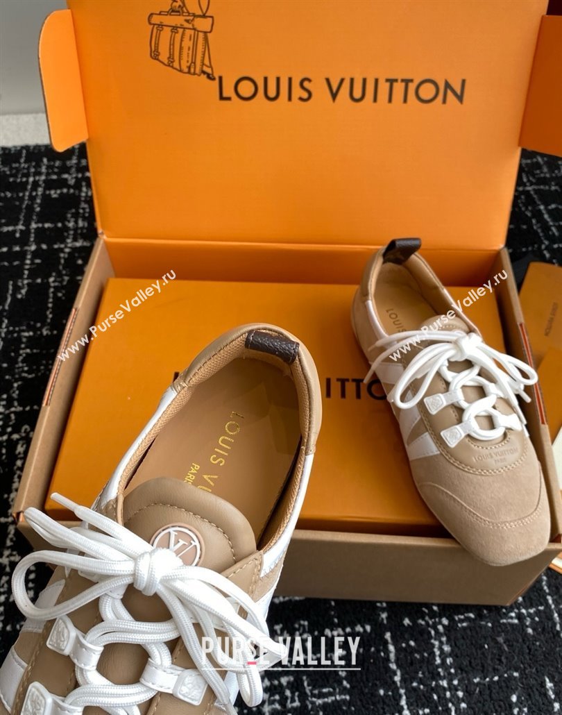 Louis Vuitton LV Sneakerina in Suede and Lambskin White/Beige 2025 (BLD-25042807)