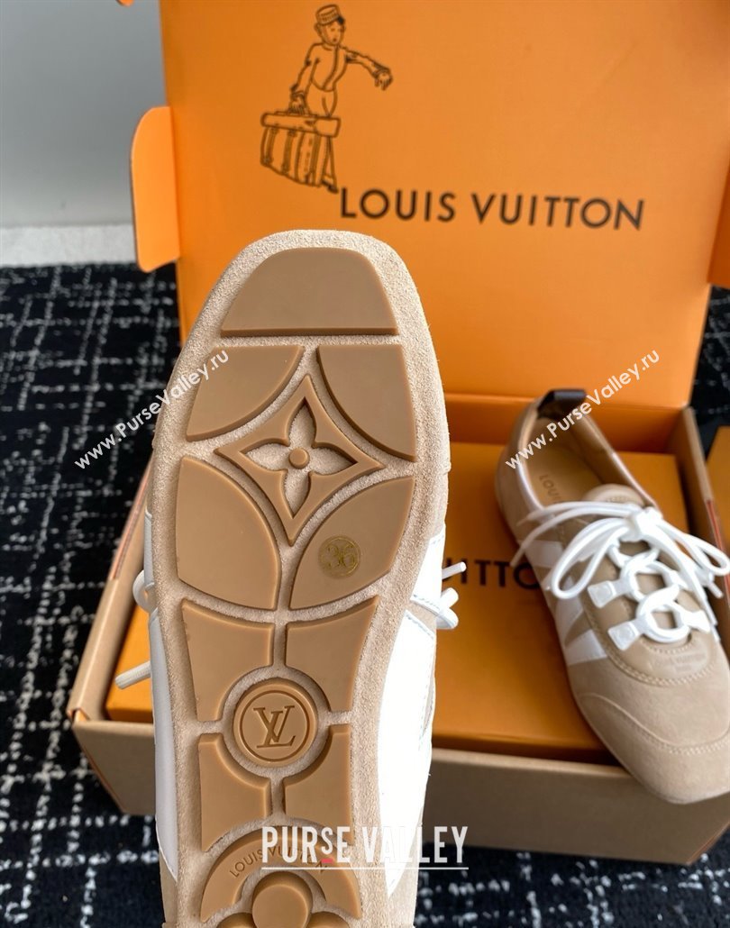 Louis Vuitton LV Sneakerina in Suede and Lambskin White/Beige 2025 (BLD-25042807)