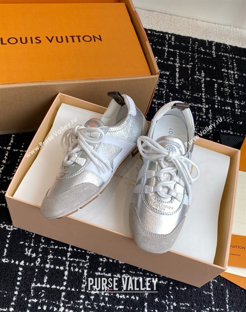 Louis Vuitton LV Sneakerina in Suede and Lambskin Silver 2025 (BLD-25042808)