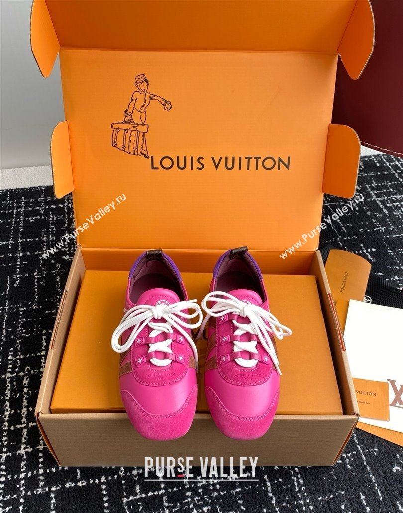 Louis Vuitton LV Sneakerina in Suede and Lambskin Fuchsia 2025 (BLD-25042809)
