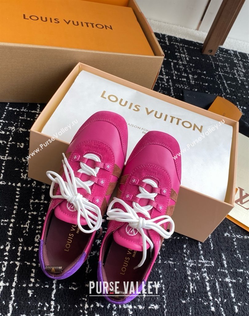 Louis Vuitton LV Sneakerina in Suede and Lambskin Fuchsia 2025 (BLD-25042809)